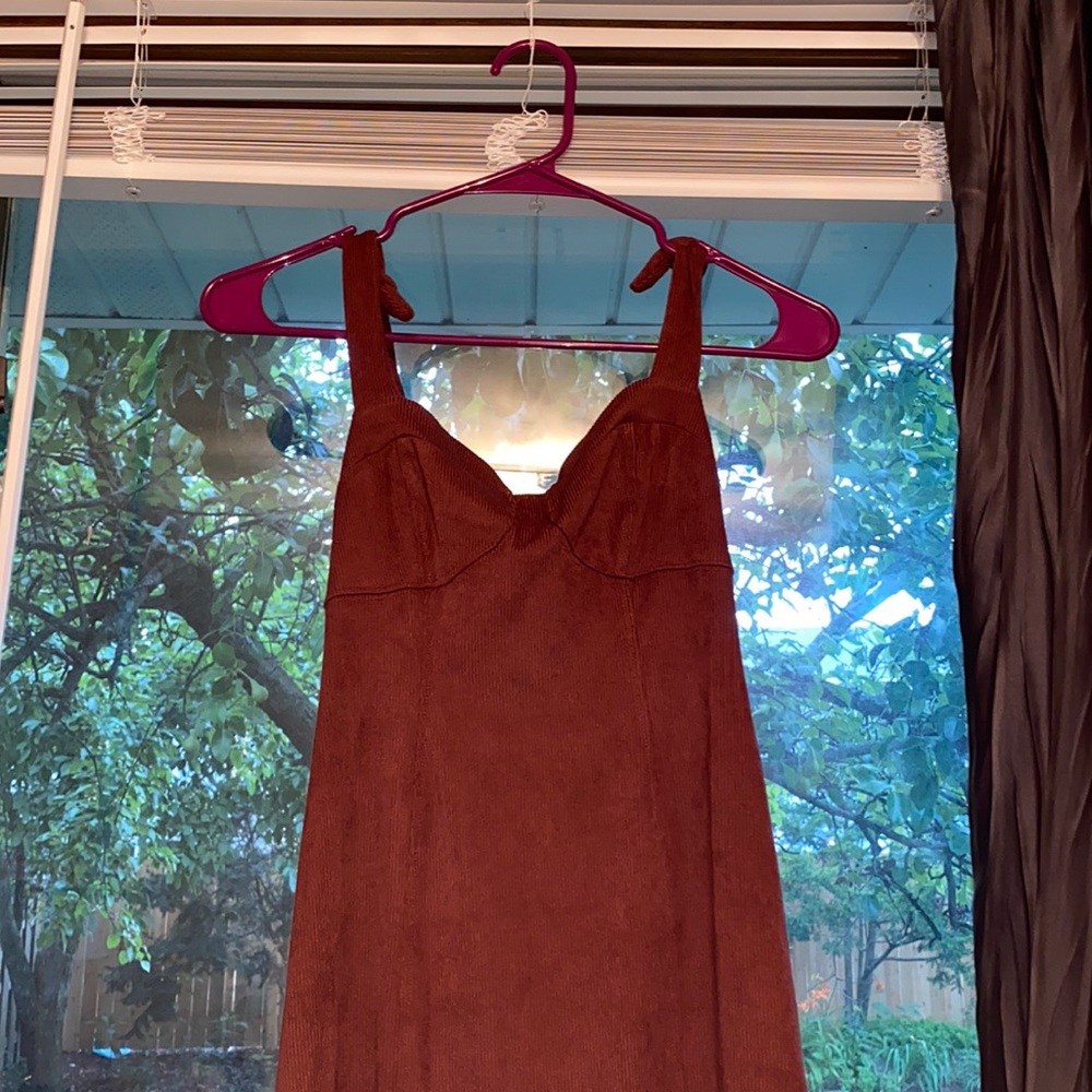 Free People Ribbed Burnt Orange Dress